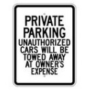 G-44 18" x 24" Private Parking (0thers Towed) Sign