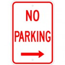 R-45R NO PARKING with Right Arrow