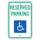R7-8N 12" x 18" Reserved Parking Handicapped Sign