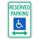 R7-8 12" x 18" Handicapped Reserved Parking with Arrows