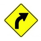 W1-2R Right Curve Symbol Sign