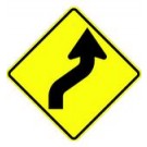 W1-4R Right Reverse Curve Symbol Sign