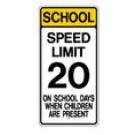 S4-7 24" x 48" School Speed Limit 20 Sign