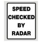 R2-5E 24" x 30" Speed Checked By Radar Sign