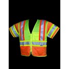 V275 Class 3 Orange/Lime Mesh Safety Vest