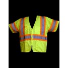 V355 Class 3 Lime Solid Safety Vest