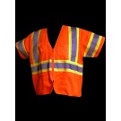 V455 Class 3 Orange Solid Safety Vest