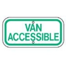 G-68B 12" x 6" Van Accessible Green Sign