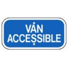 G-6812" x 6" Van Accessible Blue Sign