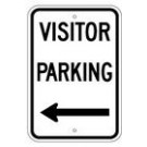 G-28L12" x 18" Visitor Parking Arrow Left Sign