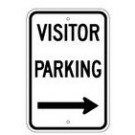 G-28R 12" x 18" Visitor Parking Arrow Right Sign