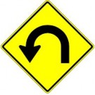 W1-11L Hair Pin Curve Left Sign
