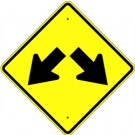 W12-1 Double Down Arrow Sign