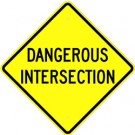W2-66 Dangerous Intersection Sign