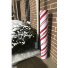 Candy Cane Fabric Bollard Covers