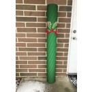 Green Gift Wrap Fabric Bollard Covers
