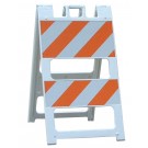 White Plasticade Type II Barricade