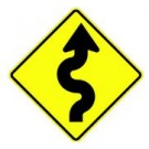 W1-5R Winding Road Left Symbol Sign