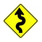 W1-5L Winding Road Left Symbol Sign