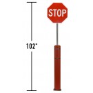 Heavy Duty Flexible Bollard with Sign Post