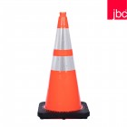 28" 7 lb Orange, Black Base Traffic Cone w/Collars | RS70032CT3M64 